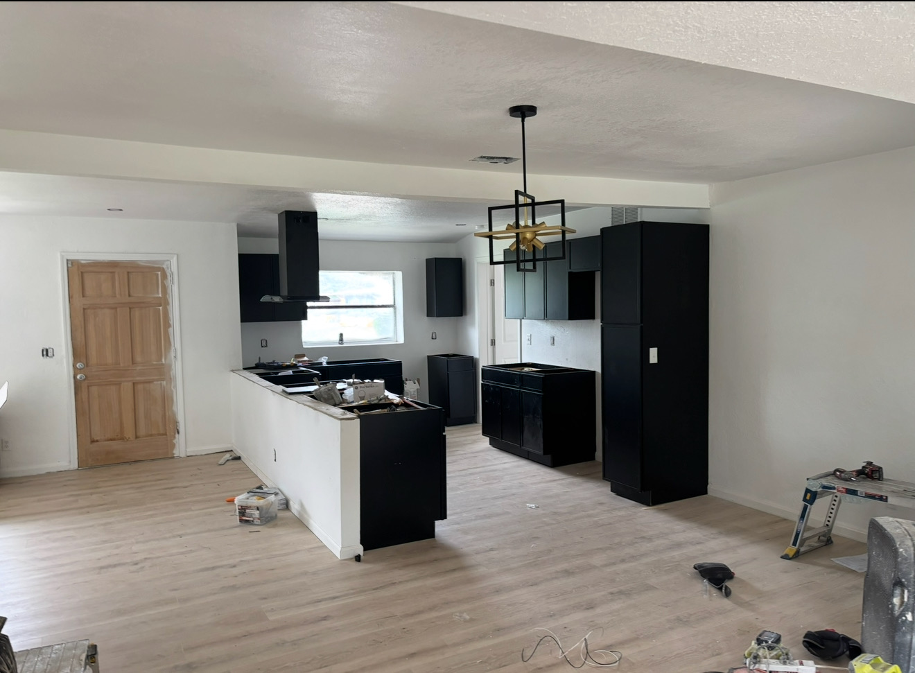 Open-concept living space after final walkthrough